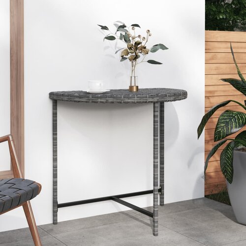 vidaXL Vrtni stol sivi 80 x 50 x 75 cm od poliratana Cene