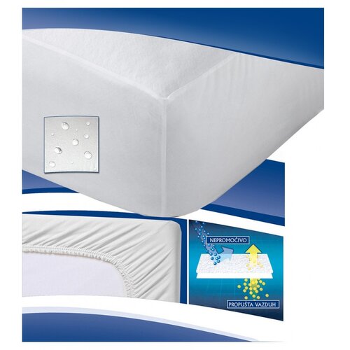 Textil NEPROMOČIV Čar&amp;scaron;av od frotira 200x200cm beli Slike