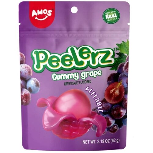 Amos Gumene bombone Peelerz grape 65g Slike