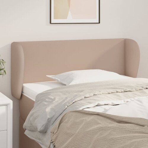 vidaXL Vzglavje z ušesi kapučino 103x23x78/88 cm umetno usnje Cene