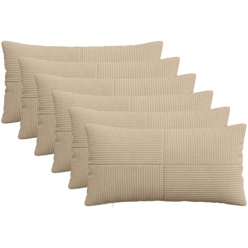  Presvlaka za jastuk 6 pcs ALMELO Sivosmeđa 40 x 80 cm Kord Cene