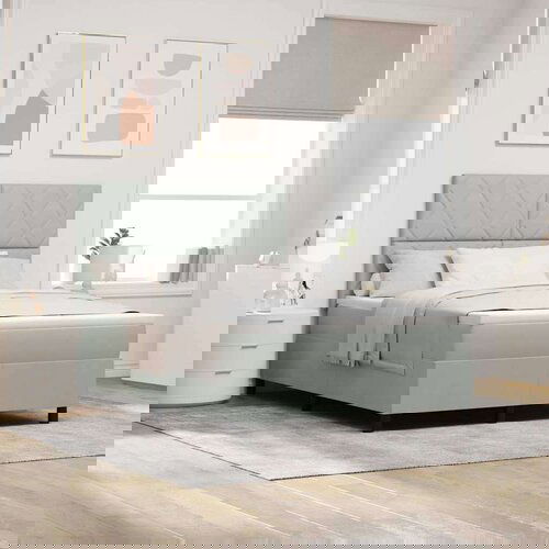  Kutna Postelja s Madracem i LED Osvjetljenjem Svjetlosiva 140x200 cm Baršun Cijene