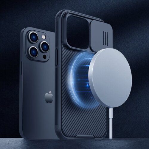 Nillkin maska CamShield Pro Magnetic za iPhone 14 Pro plavi Slike