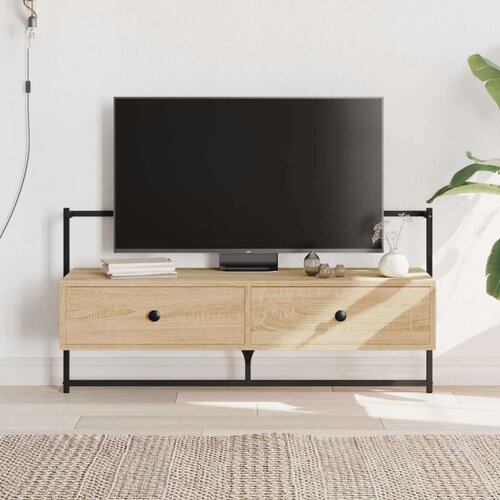TV ormarić zidni boja hrasta 100 5x30x51 cm konstruirano drvo Slike