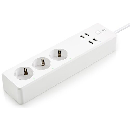 smart+ Extension Socket 3x Schuko Type F 4x USB 16 A Wi-Fi Cene