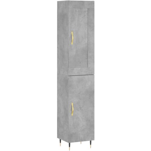  Visoka komoda siva betona 34,5x34x180 cm od konstruiranog drva Slike