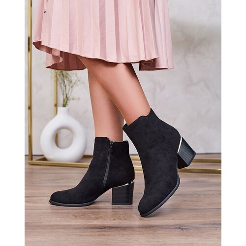 Resti Black women's low stiletto boots Traestra Cene