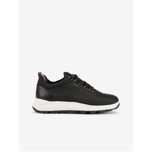Geox Spherica Women&amp;#039;s Black Sneakers with Leather Details - Women Slike
