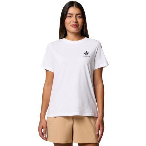 Columbia Majice s kratkimi rokavi Rolling Bend Graphic SS Tee Bela Slike