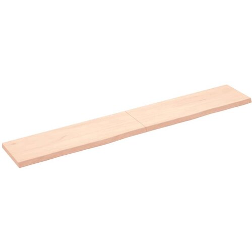  Stenska polica 180x30x(2-4) cm neobdelana trdna hrastovina Slike