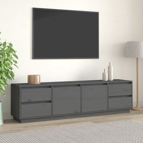 VidaXL TV ormarić sivi 176 x 37 x 47,5 cm od masivne borovine Slike
