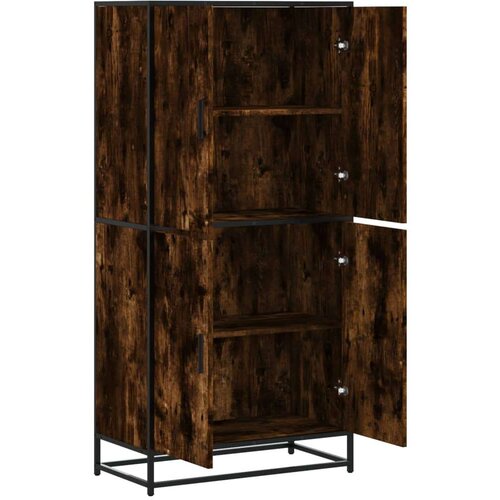 vidaXL Visoka omara dimljen hrast 68x35x139 cm inženirski les Cene