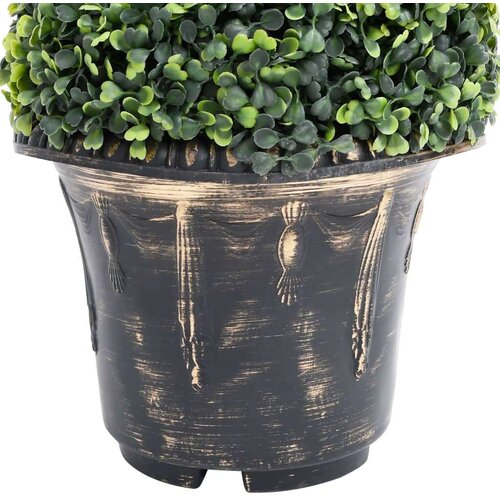 vidaXL Umetni pu&scaron;pan spirala z loncem zelene barve 89 cm Cene