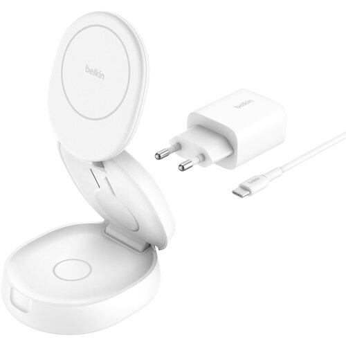 Belkin Boost Charge foldab.mag. 3-in-1 Charg. Qi2 wh. WIZ034kqWH Slike