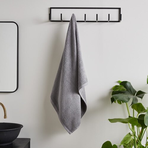 Catherine Lansfield Siva hitro su&amp;scaron;eča frotirna bombažna brisača 50x85 cm Quick Dry &amp;ndash; Slike