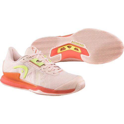 Head Sprint Pro 3.5 Clay Salmon/Lime EUR 40.5 Women's Tennis Shoes Slike