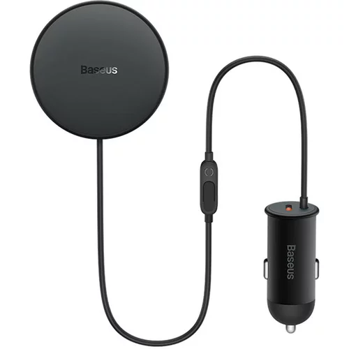 Baseus Magnetno držalo za avtomobilski telefon CW01 na prezračevalno mrežo z avtomobilskim polnilnikom USB-C, 15 W + 25 W (črna), (20627845)