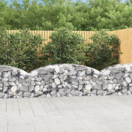  Gabionska ko&amp;scaron;ara s lukom 200x50x60/80 cm pocinčano željezo Slike