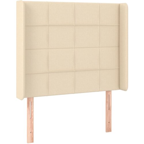 Maison Chic vzglavna omarica - nočna omarica - posteljna omarica z u&scaron;esi krem 83x16x118/128 cm blago, (21709124) Cene