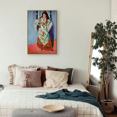  Slika - Henri Matisse &amp;ndash; Madame Matisse with Manila Shawl 40x60 U prirodnom drvenom okviru Slike