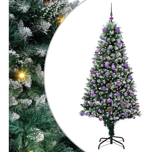  Umjetno božićno drvce Zelena 180 cm PVC i Čelik i Plastika Slike