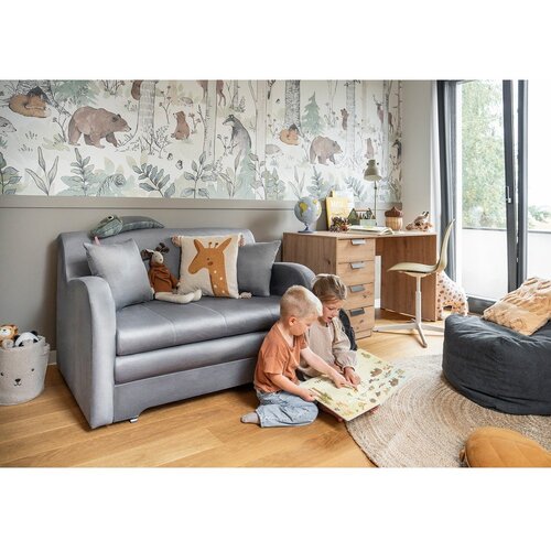 ELTAP Svijetlo siva bar&amp;scaron;unasti sklopiva sofa 130 cm Ario &amp;ndash; Slike
