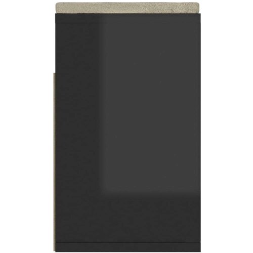 vidaXL klupa za cipele s jastukom sjajna crna 104 x 30 x 49 cm iverica Cijene