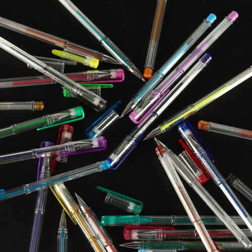 Ikonka Ikona KX5555 set gel pisal 25 kosov &amp;ndash; glitter, metalik, fluorescentne in klasične barve, plastična &amp;scaron;katla Slike