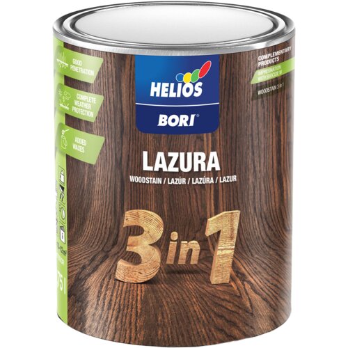 Helios bori woodstain 3 in 1 mahagoni 7 0,75 l Cene