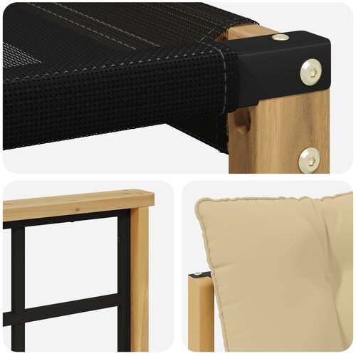  Set vanjskih sofa 7 kom. Bijela i bež Smeđa 247 x 128,5 x 73 cm Slike