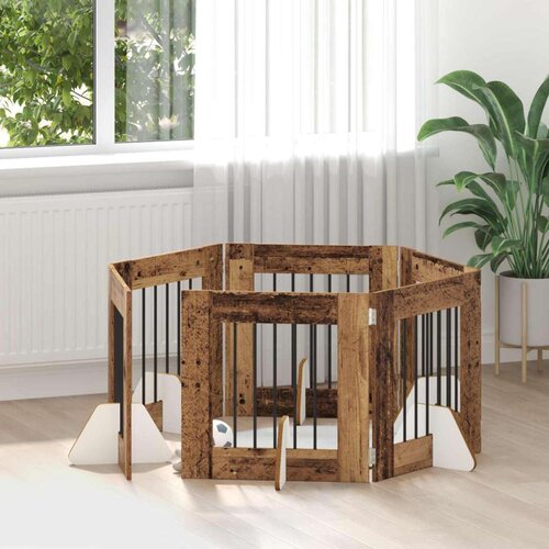  Vrata za pse z stojali 6 pcs Star les 60 x 60 cm Inženirski les, (5000232766) Cene