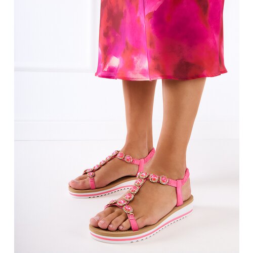 D/CEO Green flip-flops decorated with rhinestones Klaura Slike