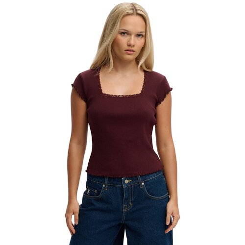 Superdry Ath Square Neck majica Cene