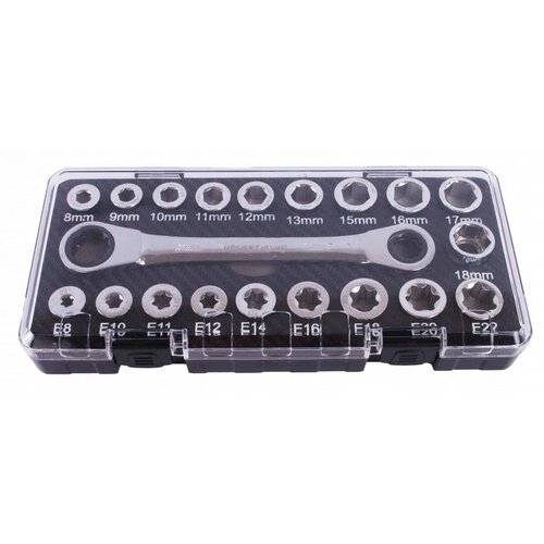  H&ouml;gert HT1R492 set okasto - zglobnih ključeva s račnom 8-18mm I E8-E22 Cijene