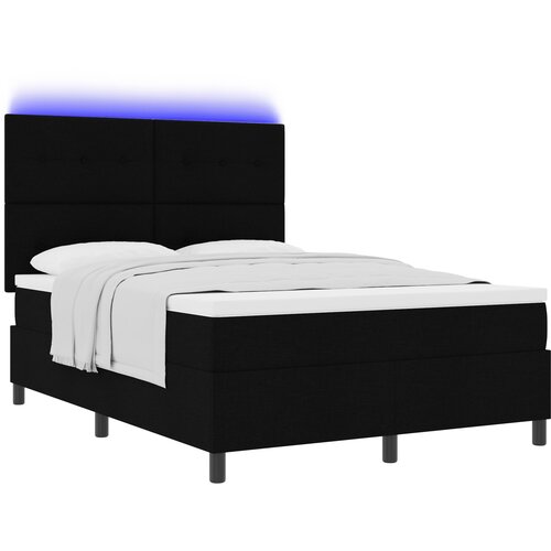 vidaXL Kutna postelja s madracem i LED svjetlom u crnoj boji  160 x 200 cm Cijene