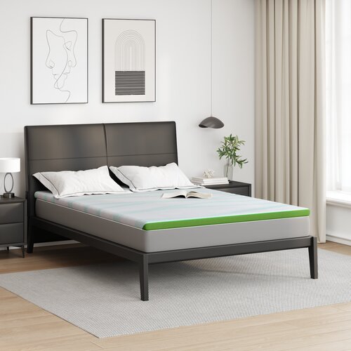 vidaXL Blazine za vzmetnice Bela in zelena 160 x 200 cm Cene
