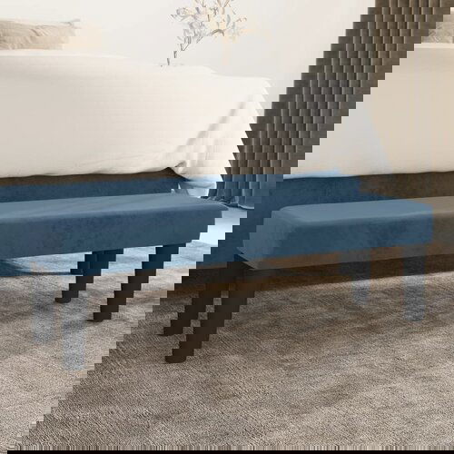 vidaXL Klupa tamnoplavi 100x30x30 cm baršunasti Cijene