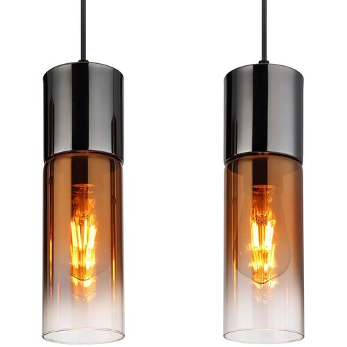 Globo 21000-4HG - Luster na sajli ANNIKA 4xE27/25W/230V crna/bakarna Slike