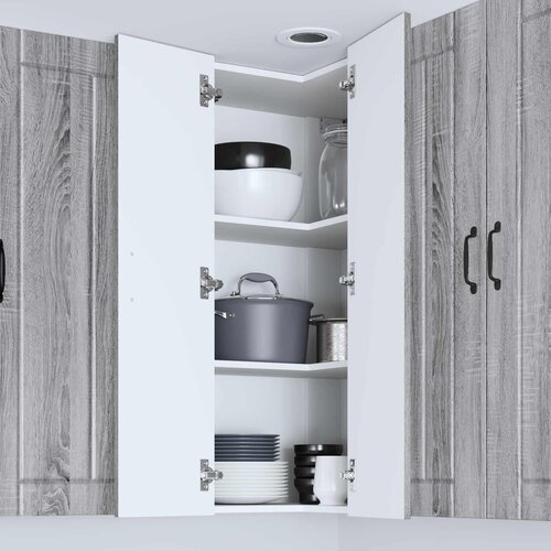  Zidni kutni ormar Lucca Siva sonoma 57 x 57 x 100 cm Slike