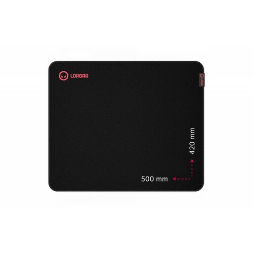 Lorgar main 325, gaming mouse pad, precise control surface, red anti-slip rubber base, size: 500mm x 420mm x 3mm, weight 0.4kg Cene