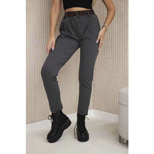 Kesi Włoski Włoski Punto Milano Winter trousers with belt graphite Cijene