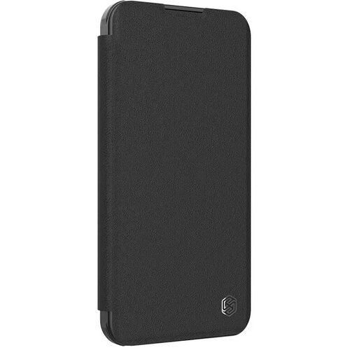 Nillkin Maska za iPhone 16 Pro (Plain Leather) na preklop Qin Prop crna Cene