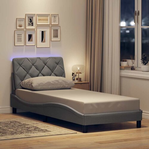  Okvir kreveta s LED-om bez madraca 90x190 cm od tkanine Cene