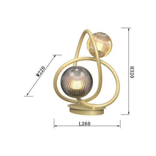 Wofi 8015-204 - LED stona lampa METZ 2xG9/3,5W/230V zlatna/siva Slike