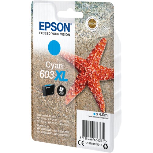 Epson Originalna kartu&amp;scaron;a 603Xl Cyan - C13T03A240 [Ml-2.4][Pag-350], (22112474) Slike