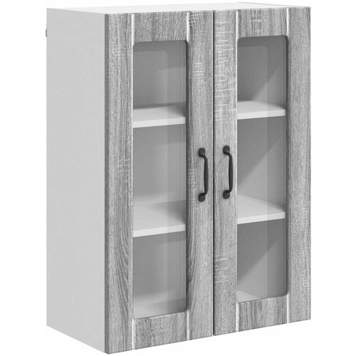 vidaXL Stenska kuhinjska omarica s polico Siva Sonoma 60 x 31 x 80 cm Cene