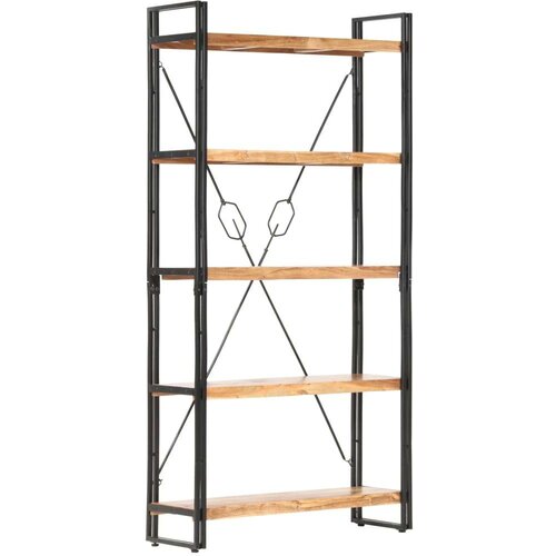 VidaXL knjižna omara 5-nadstropna 90x30x180cm trden akacijev les Slike