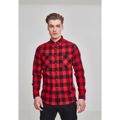 Urban Classics Plus Size Plaid flannel shirt blk/red Cijene