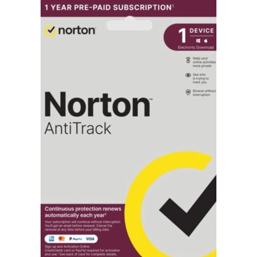 Norton AntiTrack (PC/MAC) 1 Device - 1 Year Key GLOBAL Cene