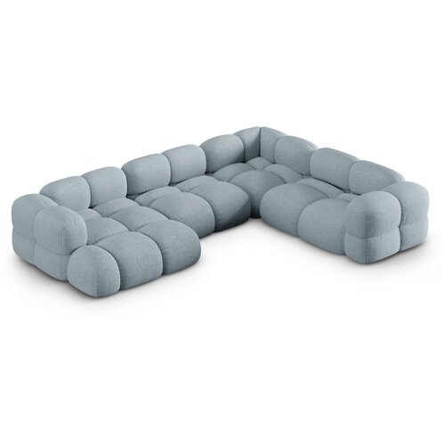 Cosmopolitan Design Svetlo modra kotna sedežna garnitura (desni kot/v obliki črke &amp;quot;U&amp;quot;) Loretto &amp;ndash; Slike